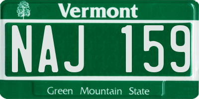 VT license plate NAJ159