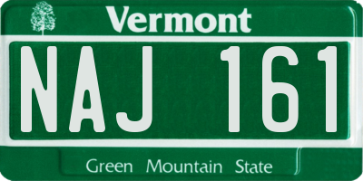 VT license plate NAJ161