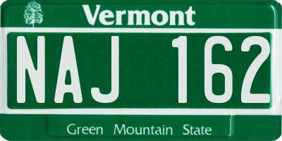 VT license plate NAJ162
