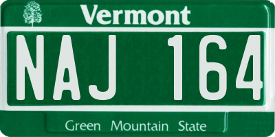 VT license plate NAJ164