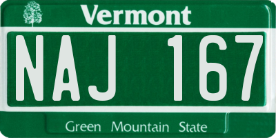 VT license plate NAJ167