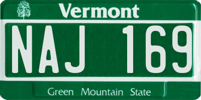 VT license plate NAJ169