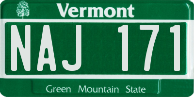 VT license plate NAJ171