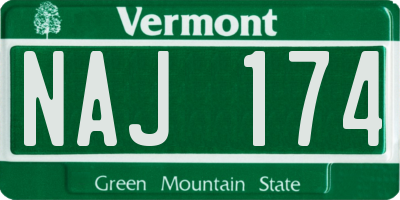 VT license plate NAJ174