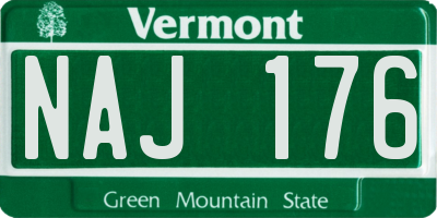 VT license plate NAJ176
