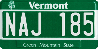 VT license plate NAJ185
