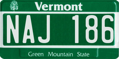 VT license plate NAJ186