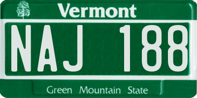 VT license plate NAJ188