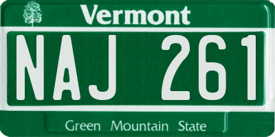 VT license plate NAJ261