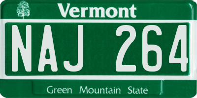VT license plate NAJ264