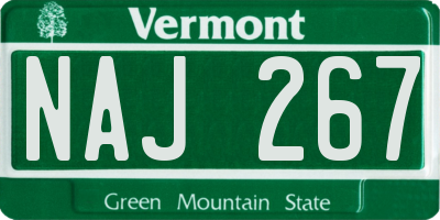 VT license plate NAJ267