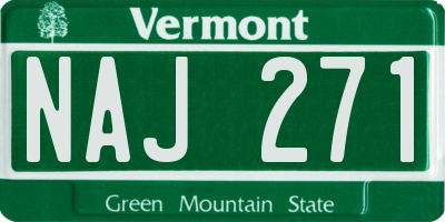 VT license plate NAJ271