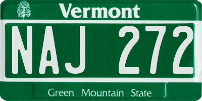 VT license plate NAJ272
