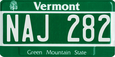 VT license plate NAJ282