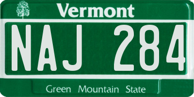 VT license plate NAJ284