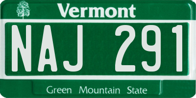 VT license plate NAJ291