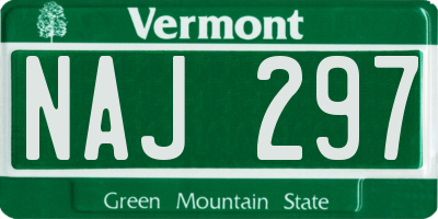 VT license plate NAJ297