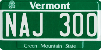VT license plate NAJ300