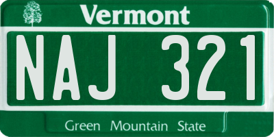 VT license plate NAJ321