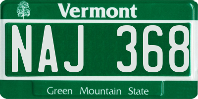 VT license plate NAJ368