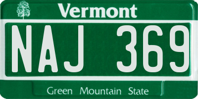 VT license plate NAJ369