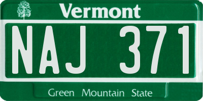 VT license plate NAJ371