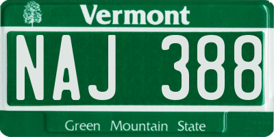 VT license plate NAJ388