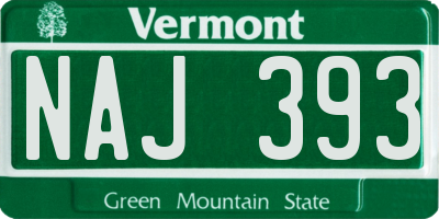 VT license plate NAJ393