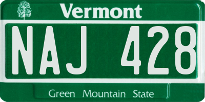 VT license plate NAJ428