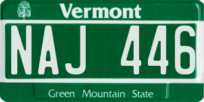 VT license plate NAJ446