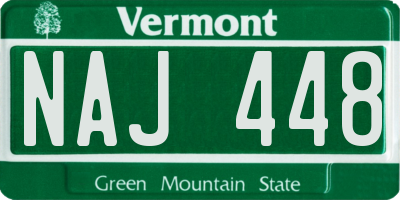 VT license plate NAJ448