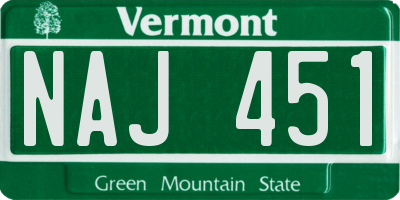 VT license plate NAJ451