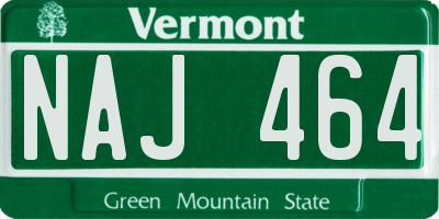 VT license plate NAJ464