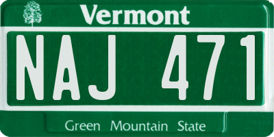 VT license plate NAJ471
