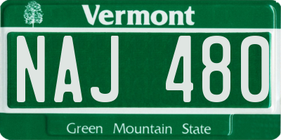 VT license plate NAJ480