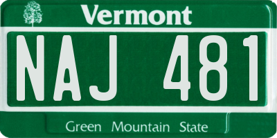 VT license plate NAJ481