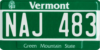 VT license plate NAJ483