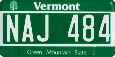 VT license plate NAJ484