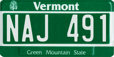 VT license plate NAJ491