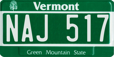 VT license plate NAJ517