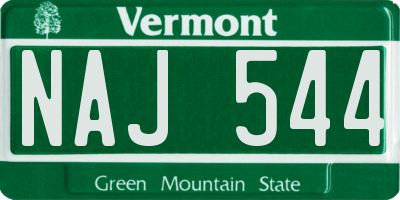 VT license plate NAJ544