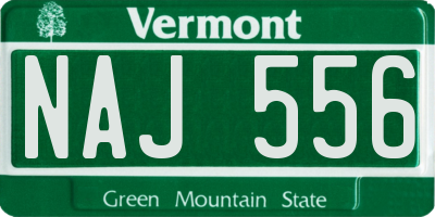 VT license plate NAJ556