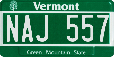 VT license plate NAJ557