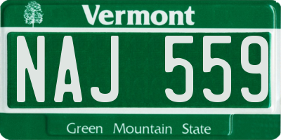 VT license plate NAJ559