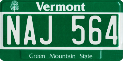 VT license plate NAJ564