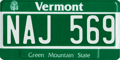 VT license plate NAJ569