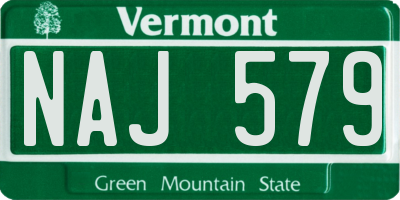 VT license plate NAJ579