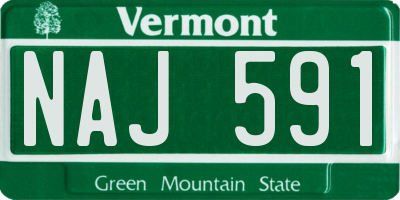 VT license plate NAJ591