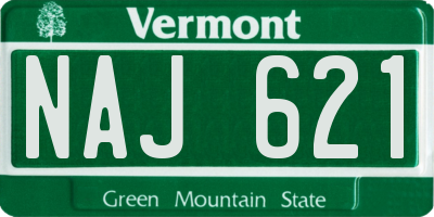 VT license plate NAJ621