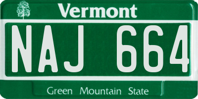 VT license plate NAJ664
